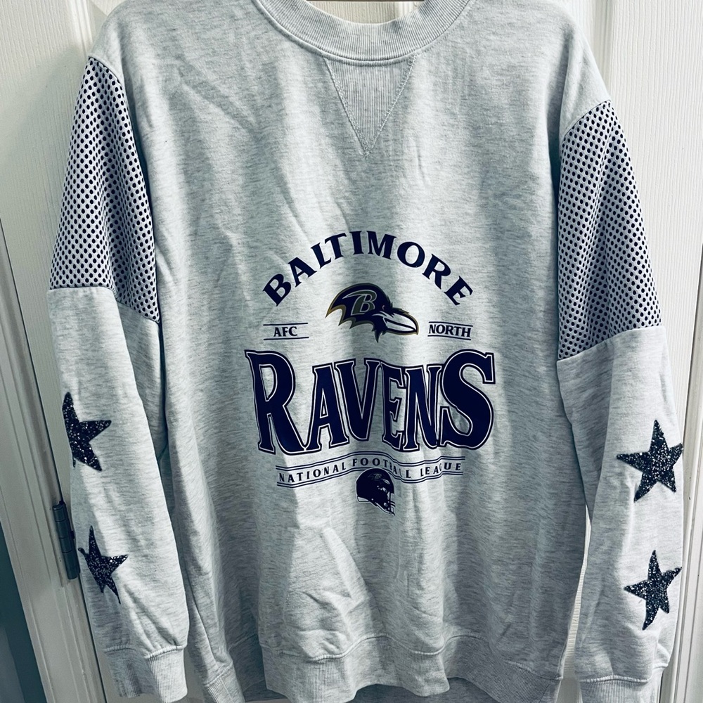 Fanatics Gray Baltimore Ravens Sweater
